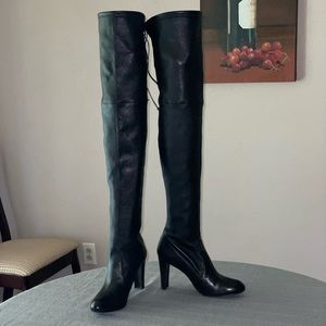 Stuart Weitzman Highland Leather Over the Knee Boots - size 12